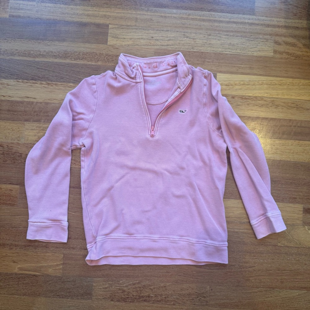 powder pink quarter zip sweater vineyard vines boy's size small